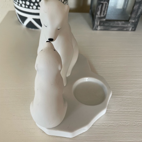 PartyLite Polar Bear Tealight Holder Mother's Love White Winter Holiday P91131 - Picture 6 of 6
